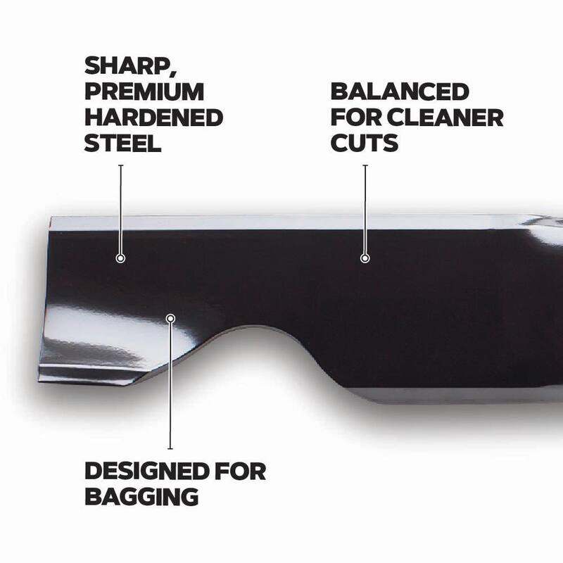 Oregon Riding Lawnmower Blades for 46 in. Deck, Fits Husqvarna and Poulan Riding Mowers, Set of 2 (46HQS1HL2X) - 46HQS1HL2X