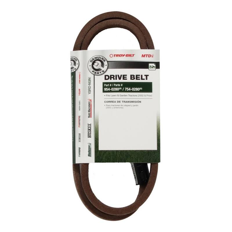 MTD Genuine Factory Parts Original Equipment Transmission Drive Belt for Select Front Engine Riding Lawn Mowers OE# 954-0280 - 490-501-M012
