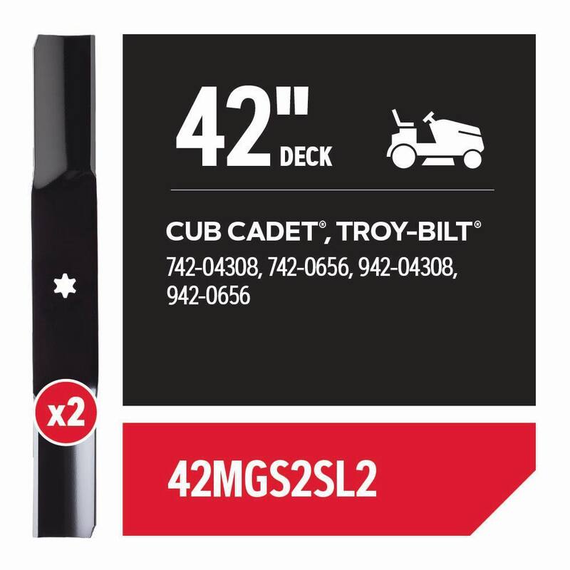 Oregon Riding Lawnmower Blades for 42 in. Deck, Fits Cub Cadet and Troy Bilt Riding Mowers, Set of 2 (42MGS2SL2) - 42MGS2SL2