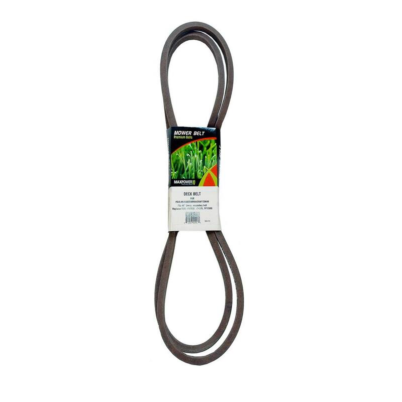 MaxPower Secondary Deck Belt for Craftsman, Husqvarna, Poulan Mowers Replaces OEM #'s 5313007-71, 5321743-69, 532180808 - 336310B