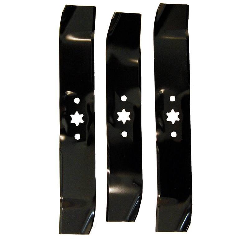 MTD Genuine Factory Parts Original Equipment 3-in-1 Blade Set for Select 46 in. Riding Lawn Mowers with 6-Point Star OE# 942-0611, 942-0612 - 490-110-M118