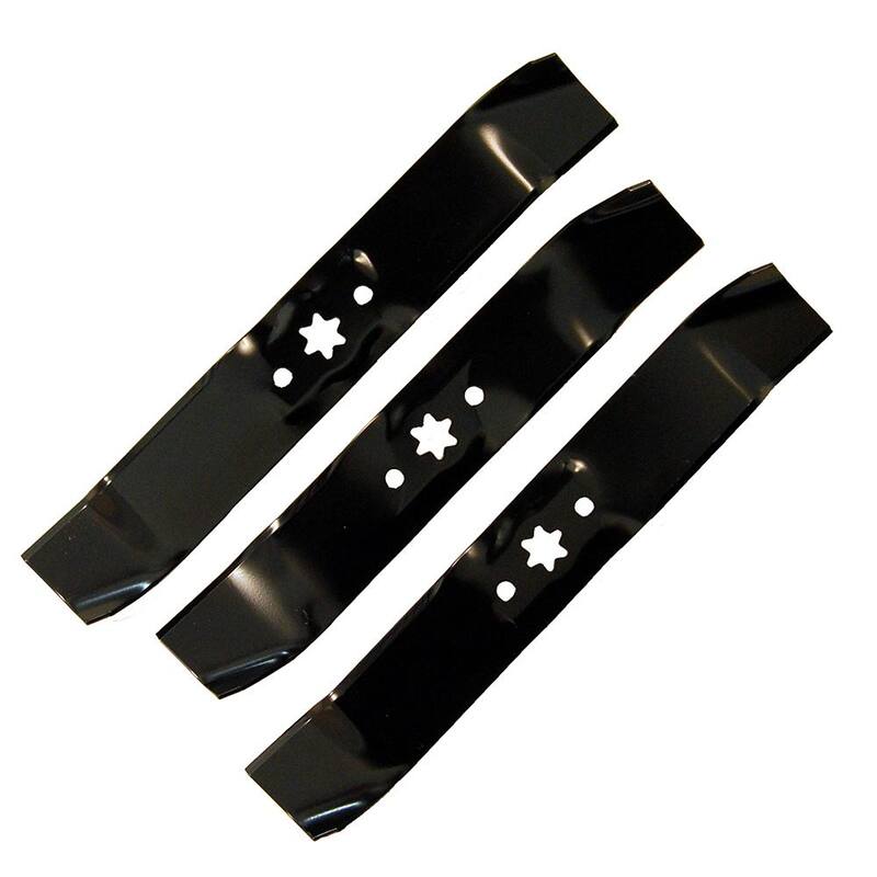 MTD Genuine Factory Parts Original Equipment 3-in-1 Blade Set for Select 46 in. Riding Lawn Mowers with 6-Point Star OE# 942-0611, 942-0612 - 490-110-M118