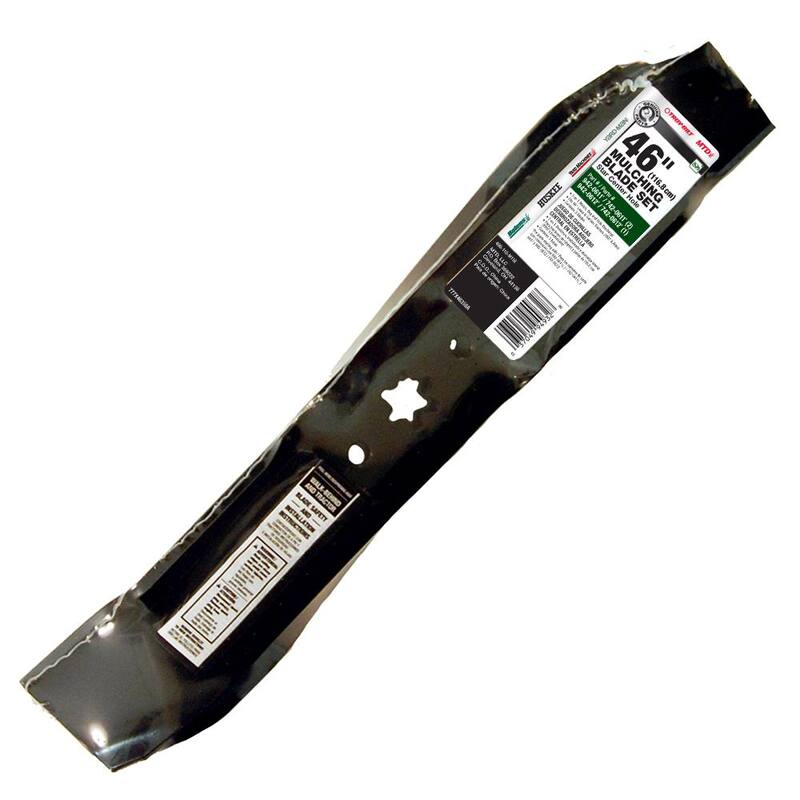 MTD Genuine Factory Parts Original Equipment 3-in-1 Blade Set for Select 46 in. Riding Lawn Mowers with 6-Point Star OE# 942-0611, 942-0612 - 490-110-M118