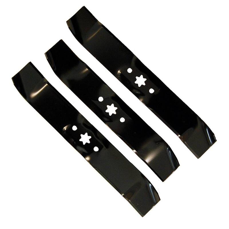 MTD Genuine Factory Parts Original Equipment 3-in-1 Blade Set for Select 46 in. Riding Lawn Mowers with 6-Point Star OE# 942-0611, 942-0612 - 490-110-M118