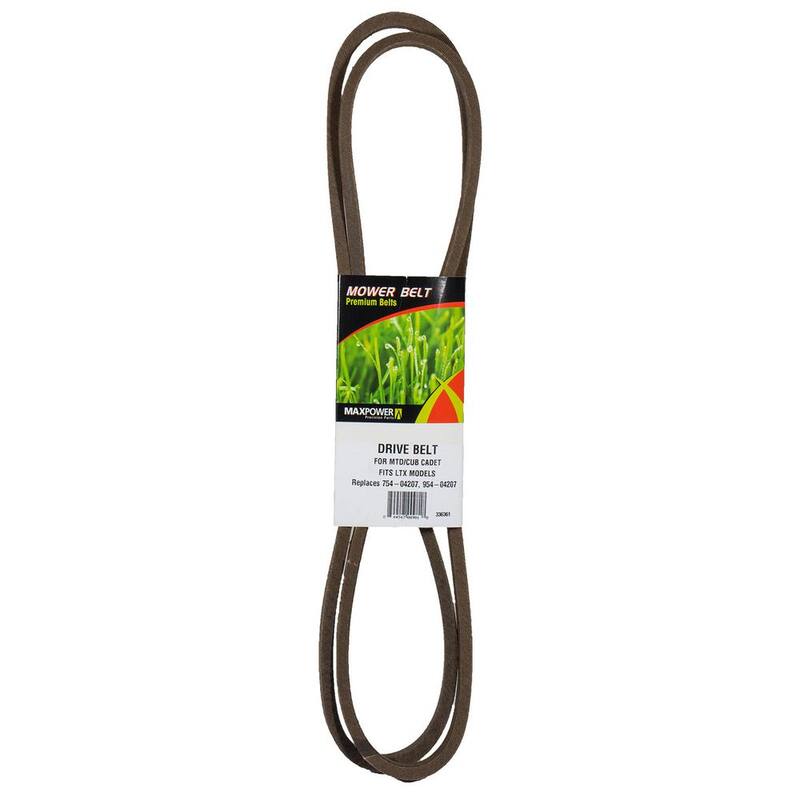 MaxPower V-Belt for MTD, Cub Cadet, Troy-Bilt Mowers Replaces OEM #'s 754-04207, 954-04207 - 336361