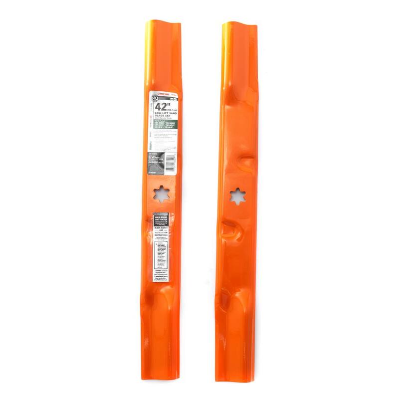 MTD Genuine Factory Parts Original Equipment Low Lift Sand Blade Set for Select 42 in. Mowers with 6-Point Star OE# 942-04308, 942-04312, 942-0616 - 490-110-M180
