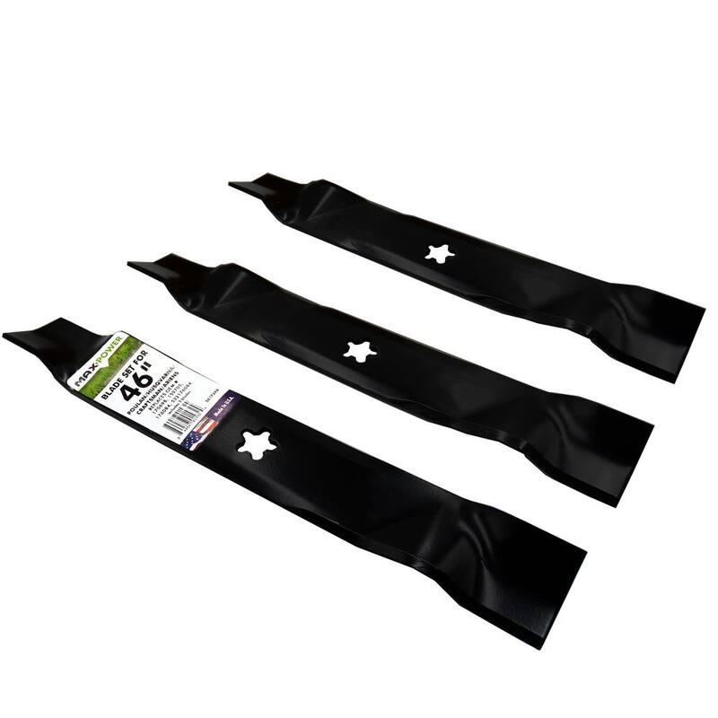 MaxPower 3 Blade Set for Many 46 in. Cut Craftsman, Husqvarna, Poulan Mowers Replaces OEM # 170698 - 561734B