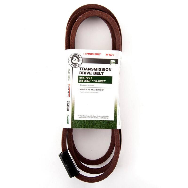 MTD Genuine Factory Parts Original Equipment Transmission Drive Belt for Select Front Engine Riding Lawn Mowers OE# 954-05027,754-05027 - 490-501-M061