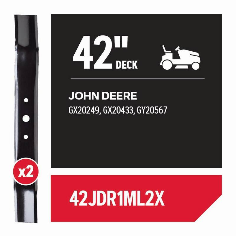 Oregon Riding Lawnmower Blades for 42 in. Deck, Fits John Deere Riding Mowers, Set of 2 (42JDR1ML2X) - 42JDR1ML2X