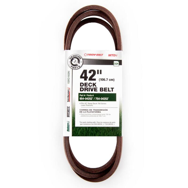 MTD Genuine Factory Parts Original Equipment Deck Drive Belt for Select 42 in. Front Engine Riding Lawn Mowers OE# 954-04252 - 490-501-M008