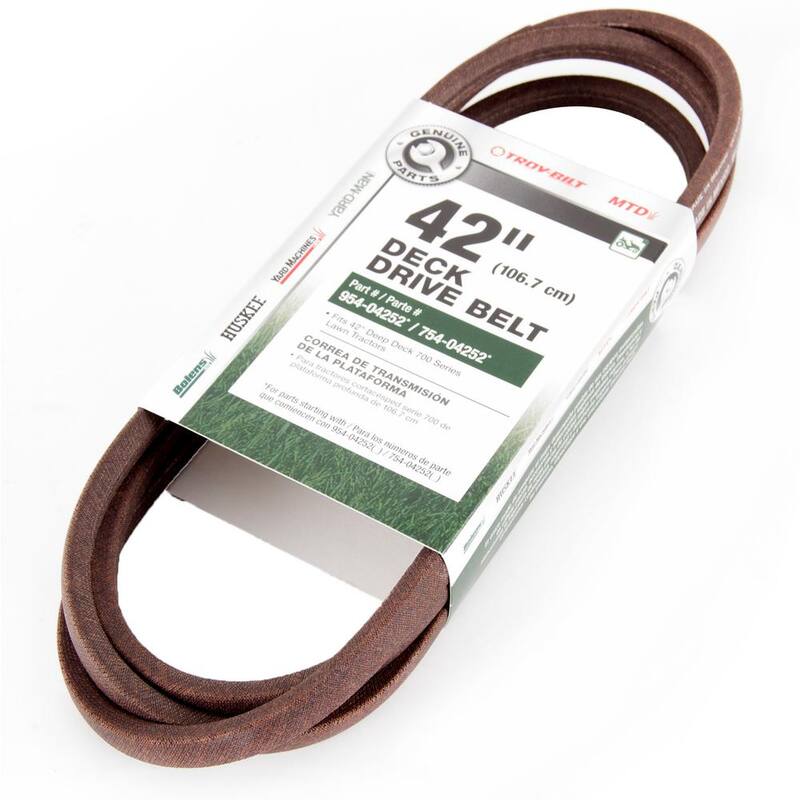 MTD Genuine Factory Parts Original Equipment Deck Drive Belt for Select 42 in. Front Engine Riding Lawn Mowers OE# 954-04252 - 490-501-M008