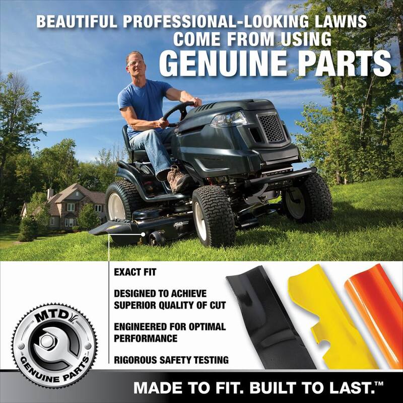 MTD Genuine Factory Parts Original Equipment Low Lift Sand Blade Set for Select 50 in. Riding Mowers with 6-Point Star OE# 942-05052, 742-05052 - 490-110-M182