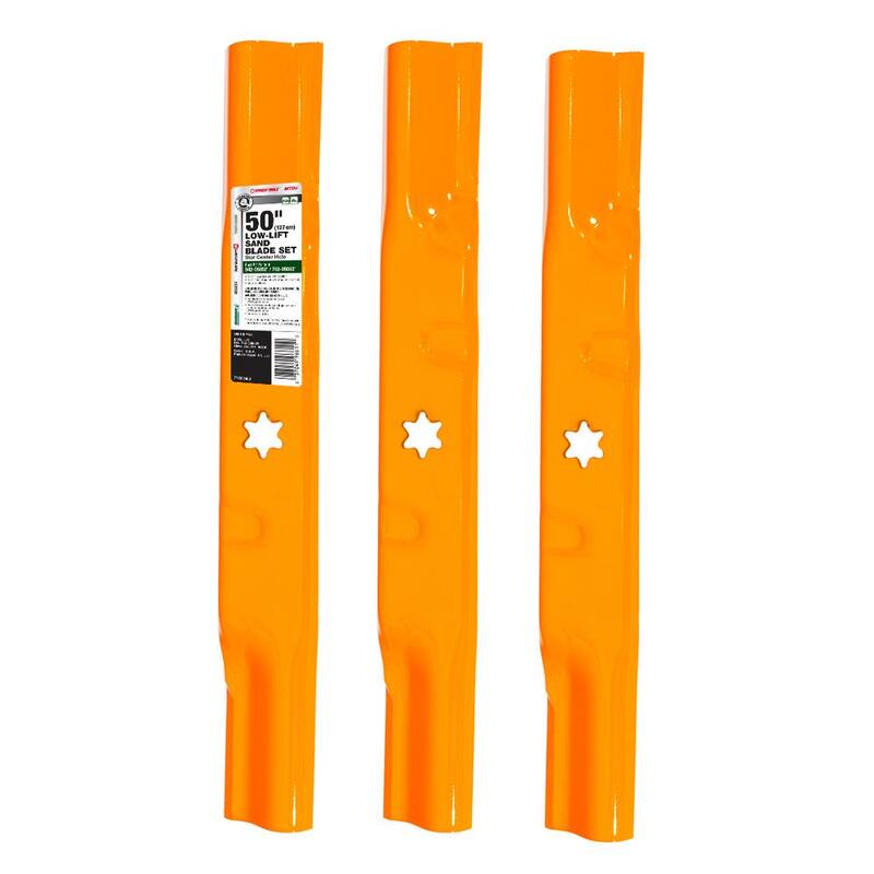 MTD Genuine Factory Parts Original Equipment Low Lift Sand Blade Set for Select 50 in. Riding Mowers with 6-Point Star OE# 942-05052, 742-05052 - 490-110-M182