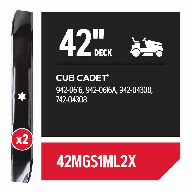 Oregon Riding Lawnmower Blades for 42 in. Deck, Fits Cub-Cadet Riding Mower, Set of 2 (42MGS1ML2X) - 42MGS1ML2X