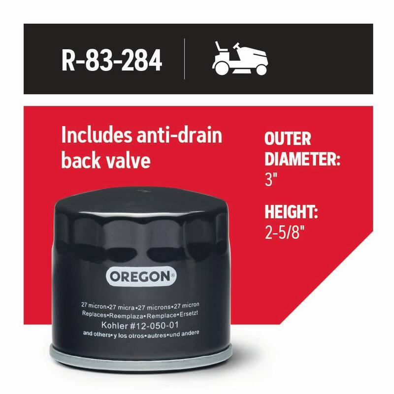 Oregon Oil Filter for Riding Mowers, Fits Kohler Command, Aegis, Courage, Triad OHC, Bad Boy, John Deere and Woods (R-83-284) - R-83-284