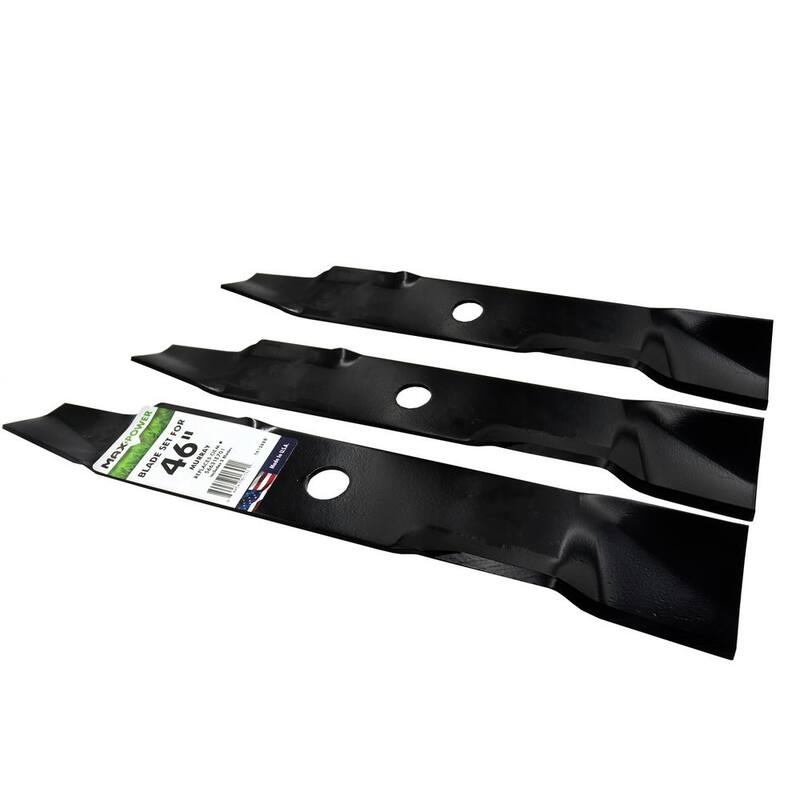 MaxPower 3 Blade Mulching Set for Many 46 in. Cut Murray Mowers, Replaces OEM # 56631E701 and 656631 - 561288B