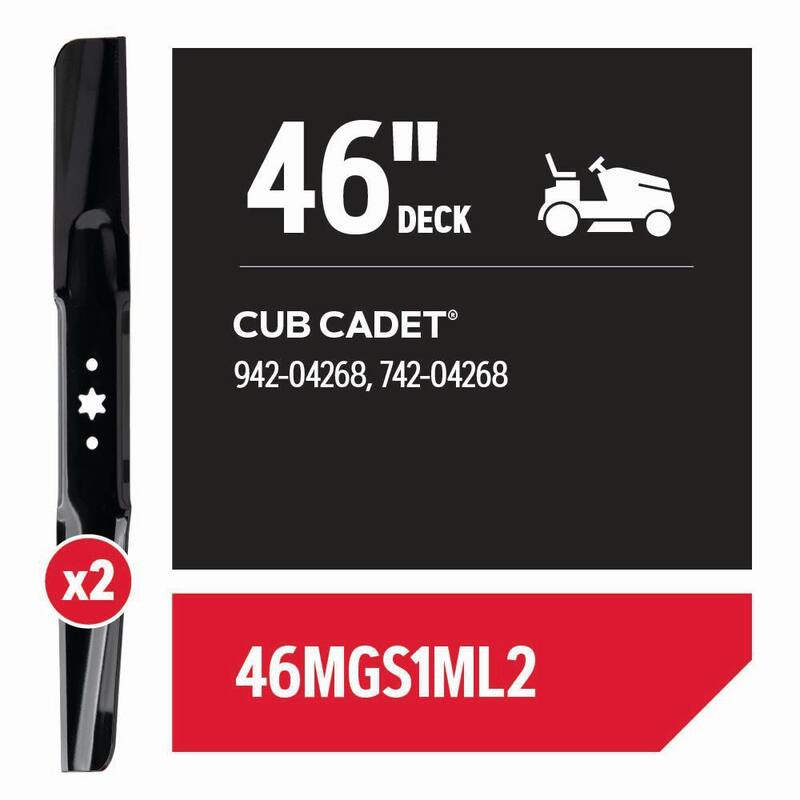 Oregon Riding Lawnmower Blades for 46 in. Deck, Fits Cub Cadet Riding Mowers, Set of 2 (46MGS1ML2) - 46MGS1ML2