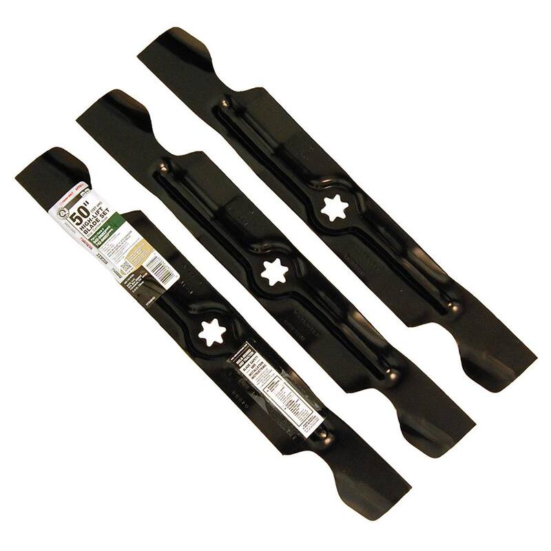 MTD Genuine Factory Parts Original Equipment High Lift Blade Set for Select 50 in. Riding Lawn Mowers with 6-Point Star OE# 942-04053, 742-04053 - 490-110-M126