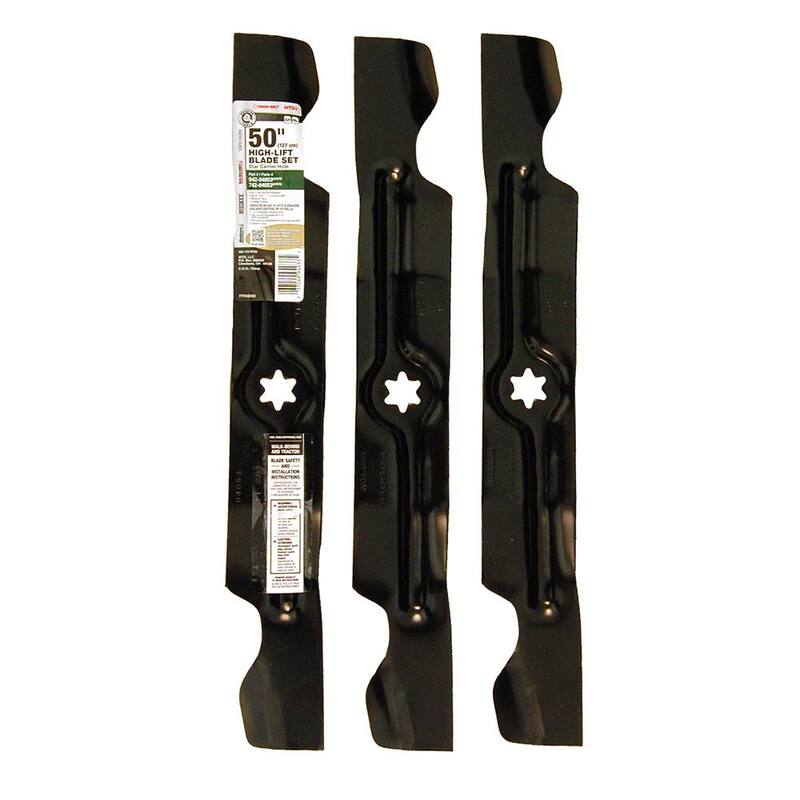 MTD Genuine Factory Parts Original Equipment High Lift Blade Set for Select 50 in. Riding Lawn Mowers with 6-Point Star OE# 942-04053, 742-04053 - 490-110-M126