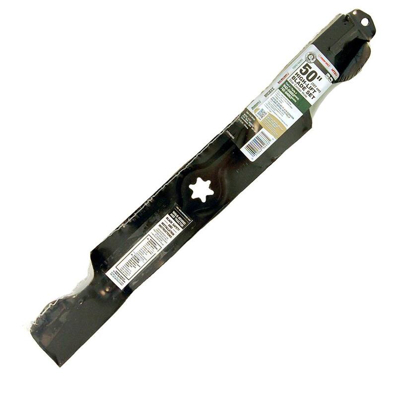 MTD Genuine Factory Parts Original Equipment High Lift Blade Set for Select 50 in. Riding Lawn Mowers with 6-Point Star OE# 942-04053, 742-04053 - 490-110-M126