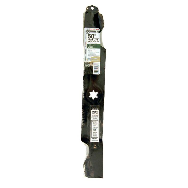 MTD Genuine Factory Parts Original Equipment High Lift Blade Set for Select 50 in. Riding Lawn Mowers with 6-Point Star OE# 942-04053, 742-04053 - 490-110-M126