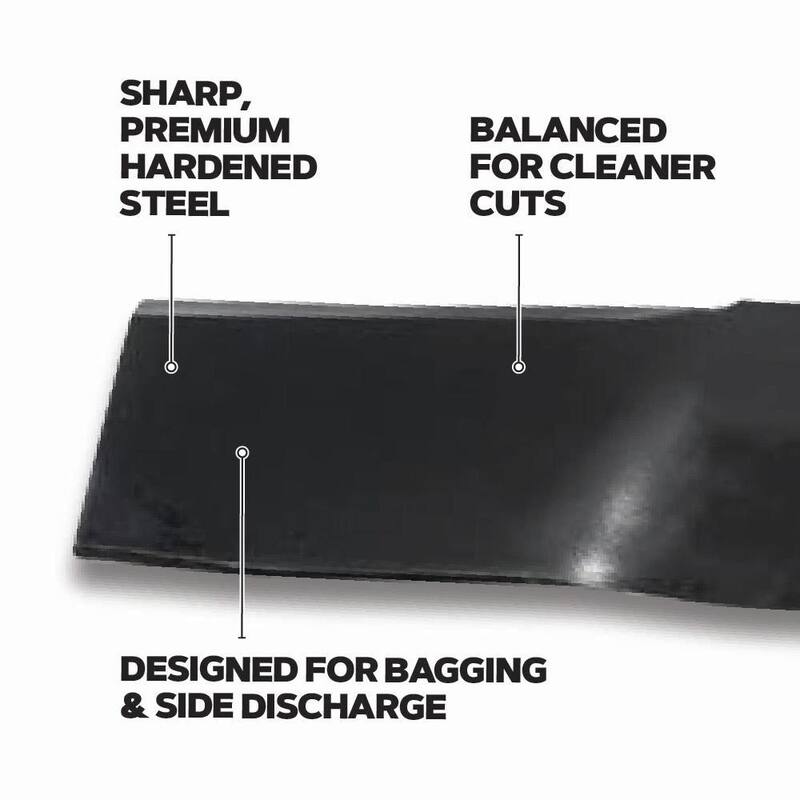 Oregon Riding Lawnmower Blades for 48 in. Deck, Fits John Deere Riding Mowers, set of 3 (48JDR1SL3) - 48JDR1SL3