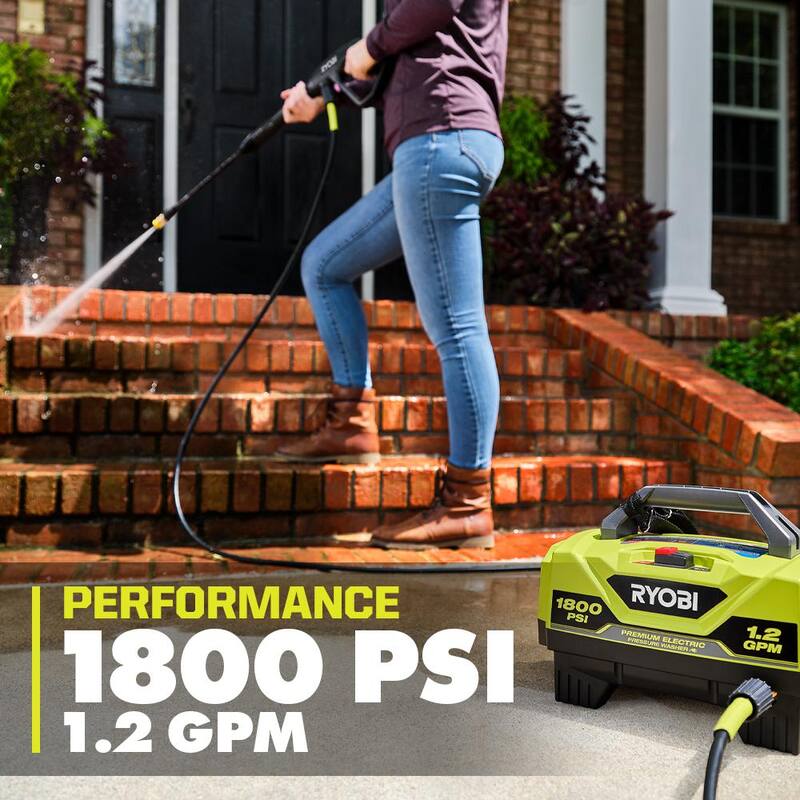 RYOBI 1800 PSI 1.2 GPM Cold Water Corded Electric Pressure Washer - RY141802