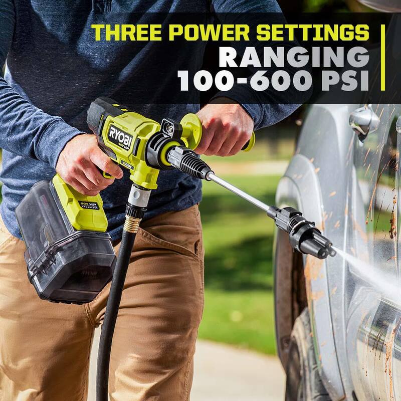 RYOBI 40V HP Brushless EZClean 600 PSI 0.7 GPM Cordless Battery Cold Water Power Cleaner with 2.0 Ah Battery and Charger - RY124052K