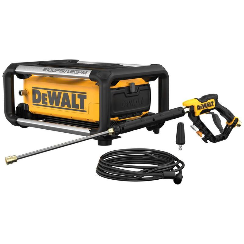 DEWALT 2100 PSI 1.2 GPM 13 Amp Cold Water Electric Pressure Washer with Internal Equipment Storage - DWPW2100