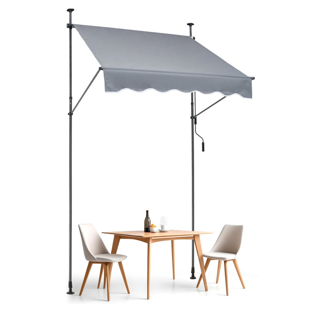 VEVOR 59x47" Patio Awning Retractable Awning Sunshade Shelter with Crank Handle - SSSZYPHSLZS5X78WHV0