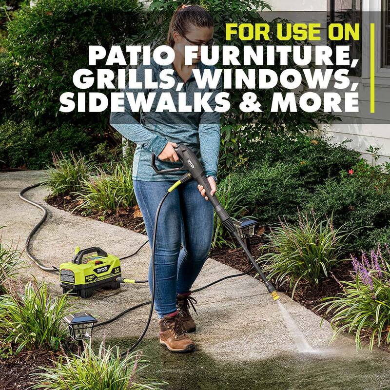 RYOBI 1800 PSI 1.2 GPM Cold Water Electric Pressure Washer with Surface Cleaner - RY141802-SC