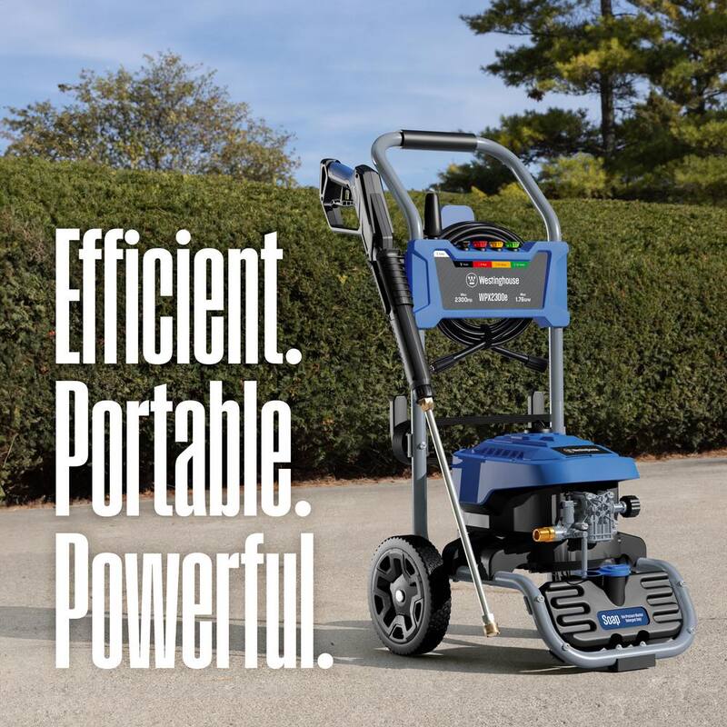 Westinghouse 2300 PSI 1.76 GPM 13 Amp Cold Water Electric Powered Pressure Washer with Turbo Nozzle and 5-Quick Connect Tips - WPX2300e