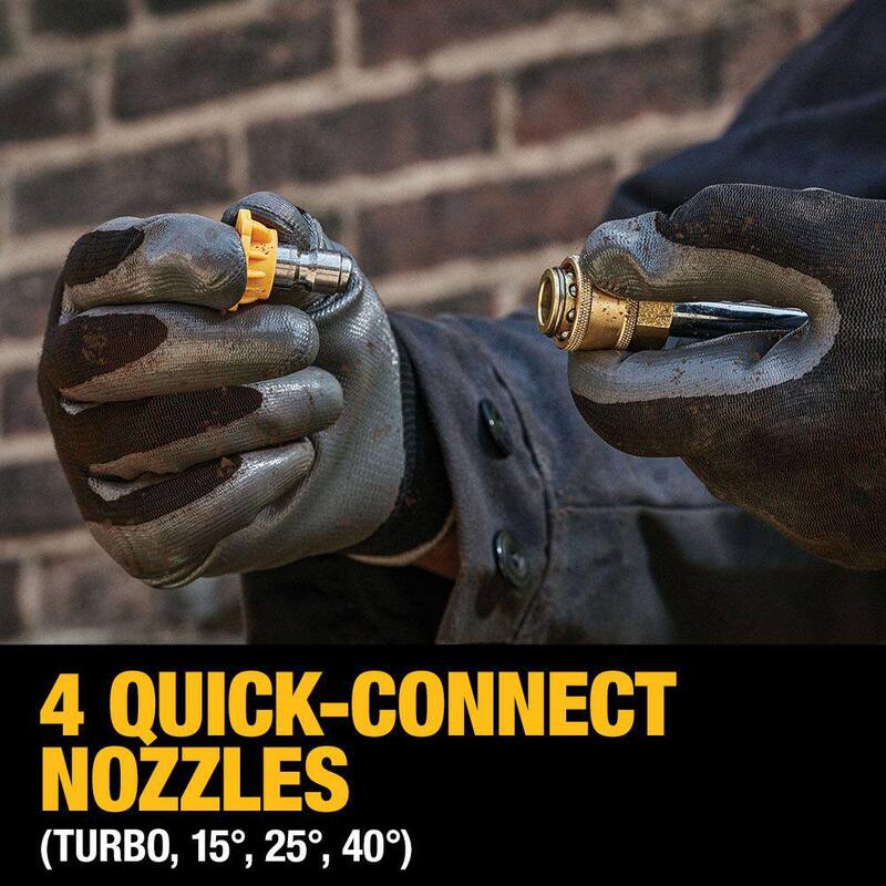 DEWALT 20V MAX 550 PSI 1.0 GPM Cold Water Cordless Battery Power Cleaner with 4 Nozzles (Tool Only) - DCPW550B