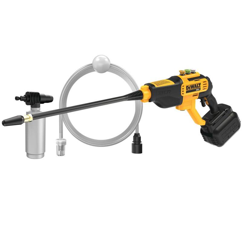 DEWALT 20V MAX 550 PSI 1.0 GPM Cold Water Cordless Battery Power Cleaner with 4 Nozzles (Tool Only) - DCPW550B