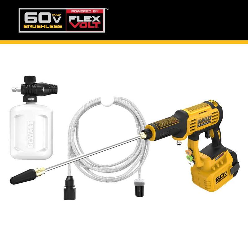 DEWALT FLEXVOLT 60V MAX 1000 PSI 1.0 GPM Cold Water Cordless Battery Power Cleaner (Tool Only) - DCPW1000B