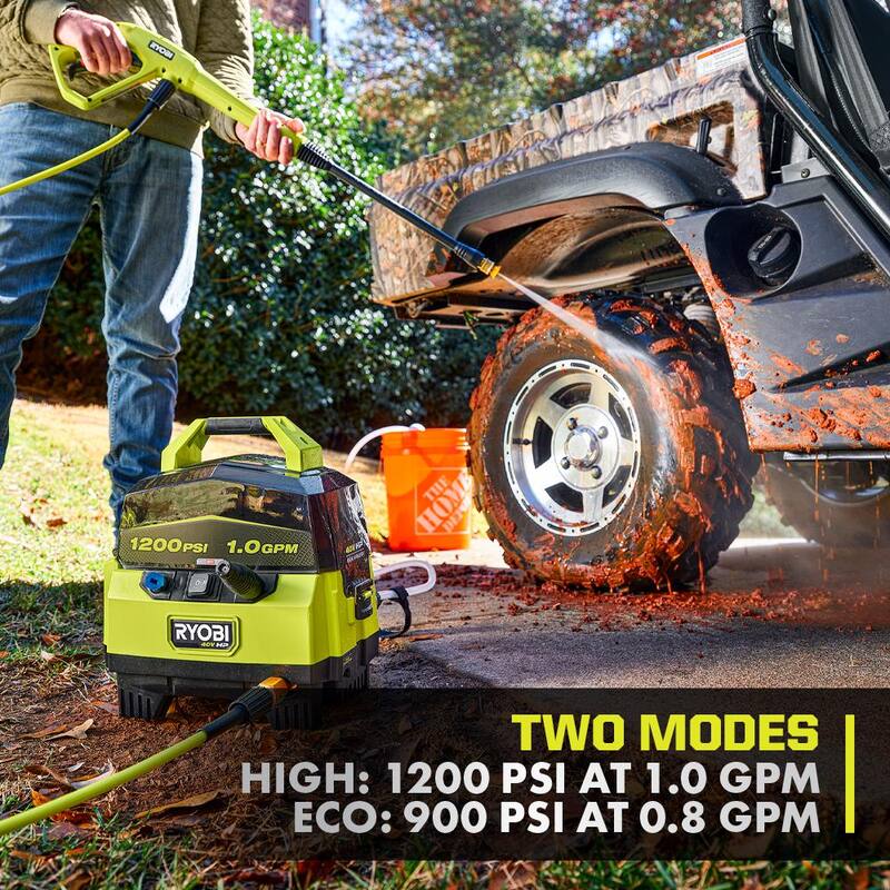 RYOBI 40V 1200 PSI 1.0 GPM Cordless Electric Cold Water Pressure Washer (Tool Only) - RY40HPPW12B