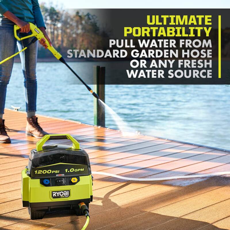 RYOBI 40V 1200 PSI 1.0 GPM Cordless Electric Cold Water Pressure Washer (Tool Only) - RY40HPPW12B