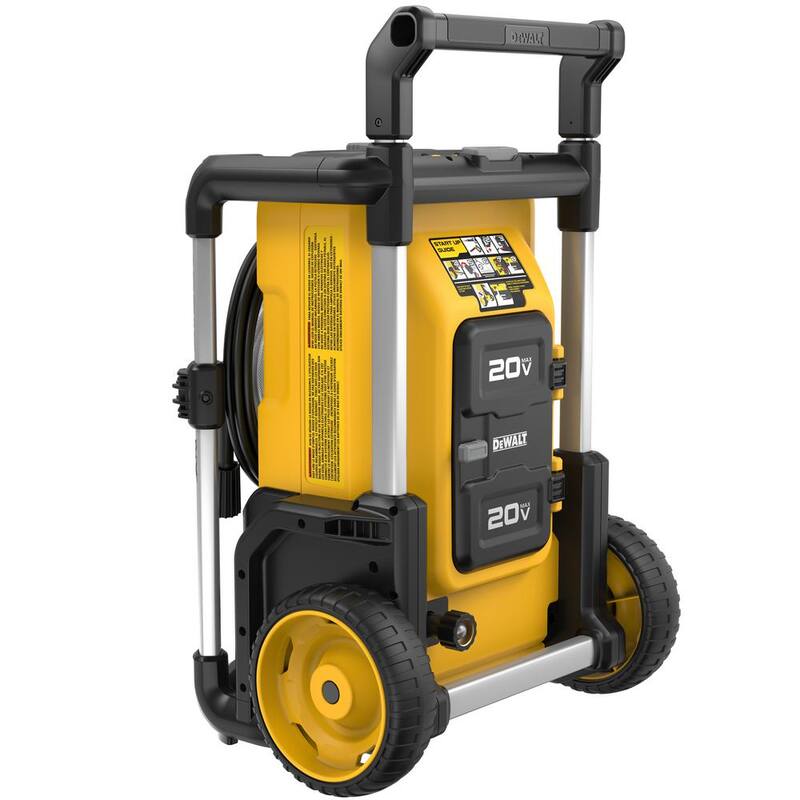 DEWALT 20V MAX 1600 PSI 1.2 GPM Cold Water Cordless Pressure Washer Kit with (2) FLEXVOLT 12 Ah Batteries and (2) Chargers - DCPW1600Y2