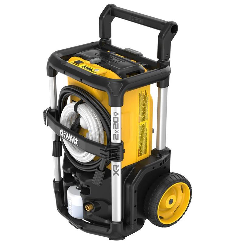 DEWALT 20V MAX 1600 PSI 1.2 GPM Cold Water Cordless Pressure Washer Kit with (2) FLEXVOLT 12 Ah Batteries and (2) Chargers - DCPW1600Y2