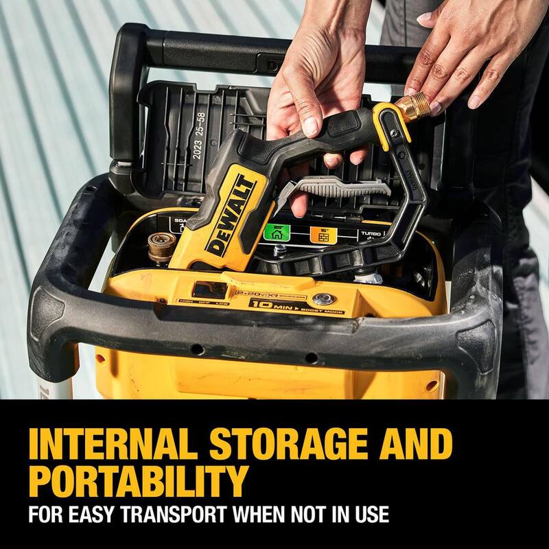 DEWALT 20V MAX 1600 PSI 1.2 GPM Cold Water Cordless Pressure Washer Kit with (2) FLEXVOLT 12 Ah Batteries and (2) Chargers - DCPW1600Y2