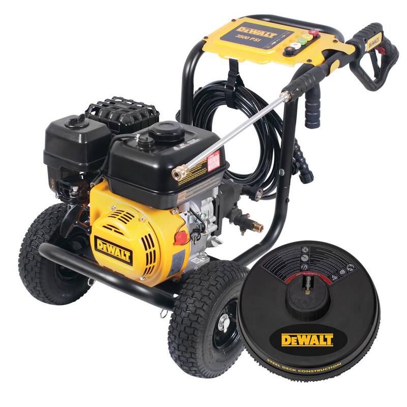 DEWALT 3500 PSI 2.5 GPM Cold Water Gas Pressure Washer with DeWalt 208cc Engine and Surface Cleaner - DXPW61249S