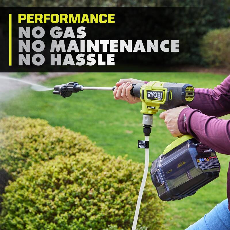 RYOBI 40V HP Brushless EZClean 600 PSI 0.7 GPM Cold Water Electric Power Cleaner (Tool-Only) - RY124050
