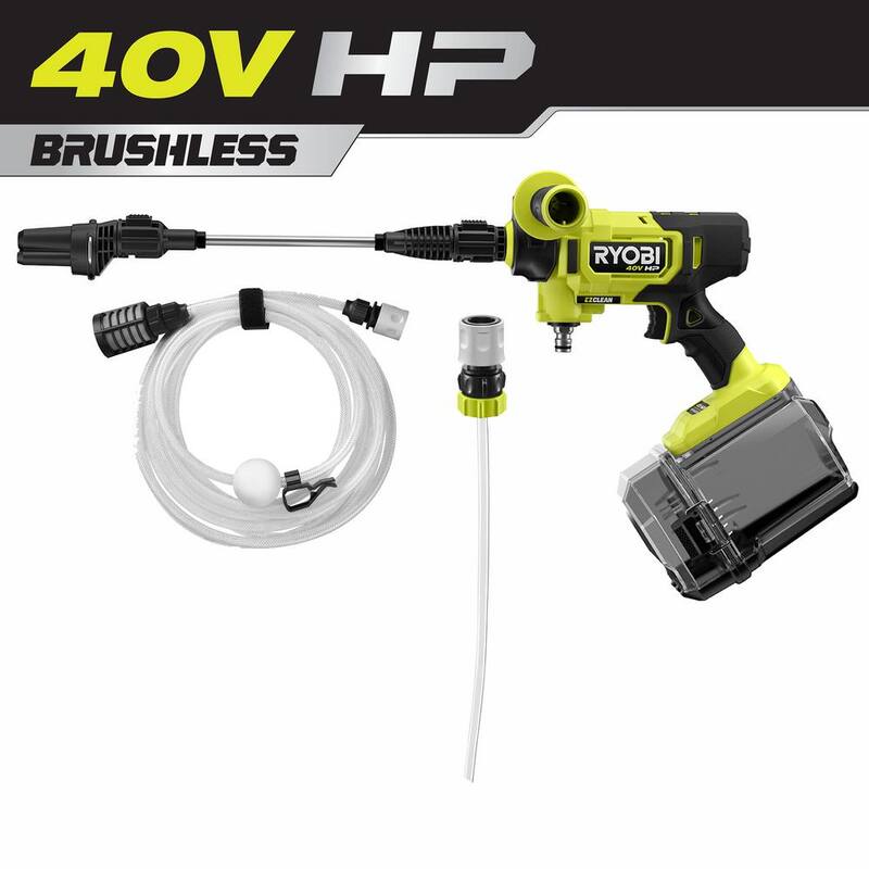 RYOBI 40V HP Brushless EZClean 600 PSI 0.7 GPM Cold Water Electric Power Cleaner (Tool-Only) - RY124050