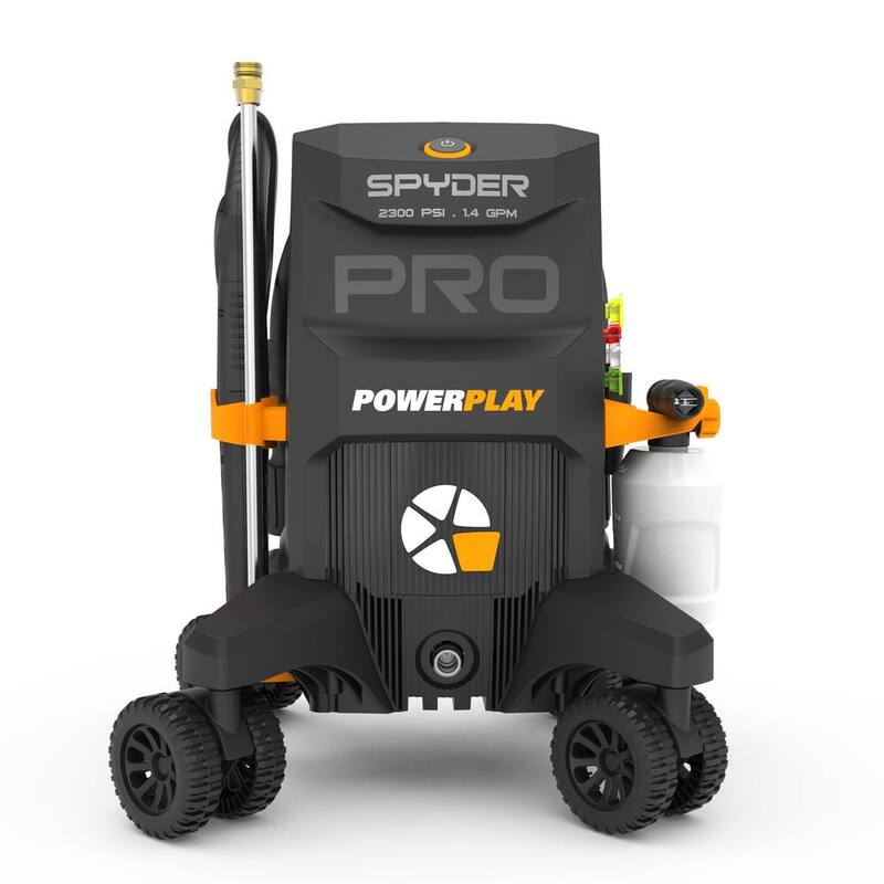 Powerplay Spyder Pro 2300 PSI 1.4 GPM 13 Amp Cold Water Electric Pressure Washer with 1000 ml High Pressure Foam Cannon - SPY2300XP