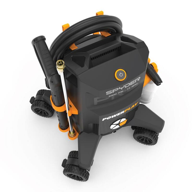 Powerplay Spyder Pro 2300 PSI 1.4 GPM 13 Amp Cold Water Electric Pressure Washer with 1000 ml High Pressure Foam Cannon - SPY2300XP