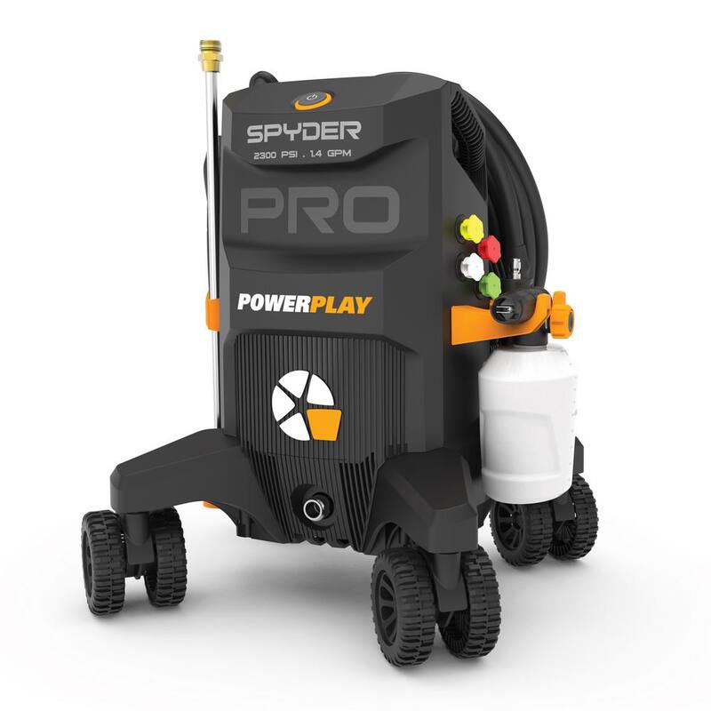 Powerplay Spyder Pro 2300 PSI 1.4 GPM 13 Amp Cold Water Electric Pressure Washer with 1000 ml High Pressure Foam Cannon - SPY2300XP