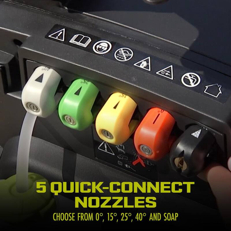 Sun Joe 2000 PSI 1.09 GPM 13 Amp Brushless Induction Cold Water Corded Electric Pressure Washer with Brass Hose Connector - SPX3500