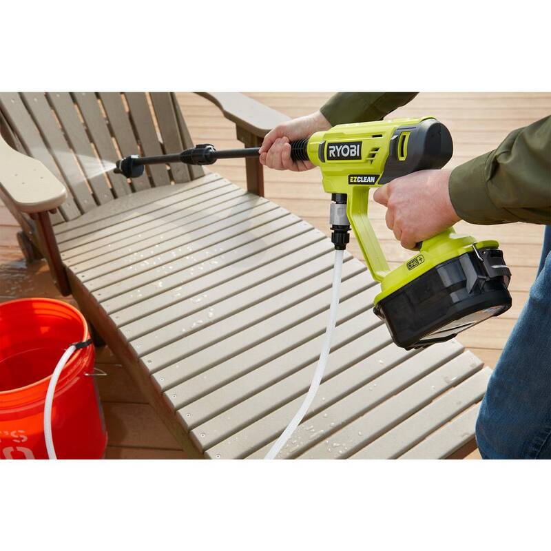 RYOBI ONE+ 18V EZClean 320 PSI 0.8 GPM Cordless Cold Water Power Cleaner with Battery and Charger - RY120352K