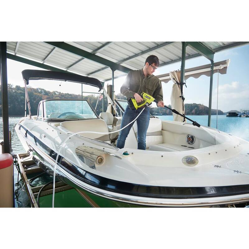 RYOBI ONE+ 18V EZClean 320 PSI 0.8 GPM Cordless Cold Water Power Cleaner with Battery and Charger - RY120352K