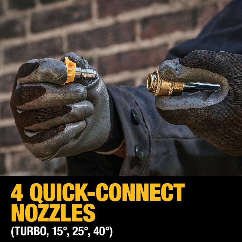 DEWALT 20V MAX 550 PSI 1.0 GPM Cold Water Cordless Power Cleaner Kit with (2) 5Ah Batteries and Charger - DCPW550P1DCB205
